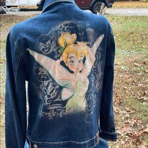 Disney Store Studio Collections Blue Denim Jacket Size L - Tinkerbell